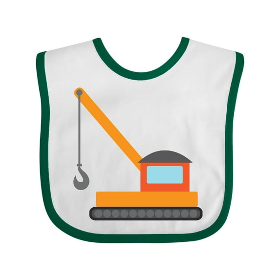Inktastic Kids Construction Crane Boys or Girls Baby Bib