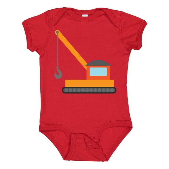 Inktastic Kids Construction Crane Boys or Girls Baby Bodysuit