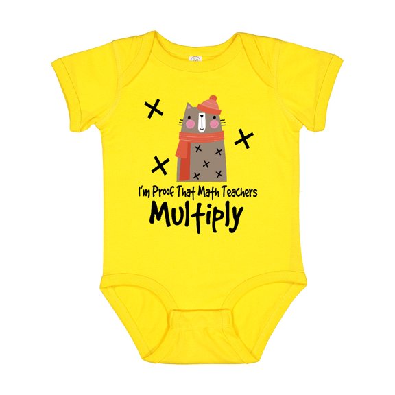 Inktastic Kids Proof That Math Teachers Multiply Funny Boys or Girls Baby Bodysuit