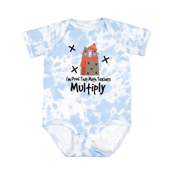 Inktastic Kids Proof That Math Teachers Multiply Funny Boys or Girls Baby Bodysuit