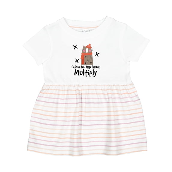 Inktastic Kids Proof That Math Teachers Multiply Funny Girls Baby Dress