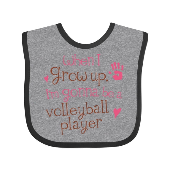 Inktastic Kids Volleyball Player Girls Baby Bib