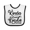 thumbnail image 1 of Inktastic Kinda Sweet, Kinda Savage Boys or Girls Baby Bib, 1 of 4