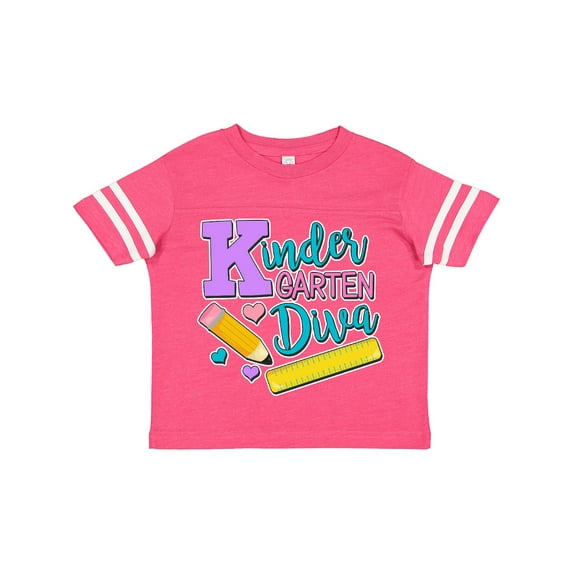 Inktastic Kindergarten Diva with Pencil and Ruler Girls Toddler T-Shirt