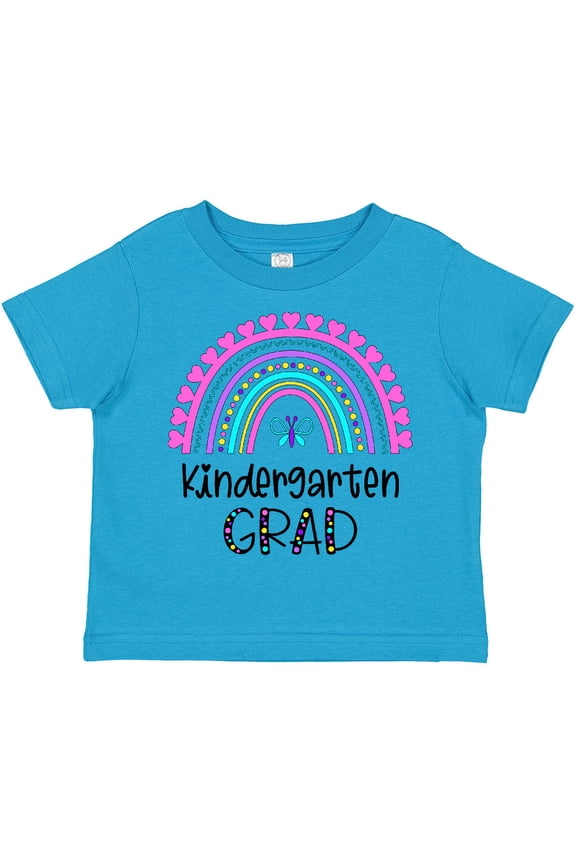 Kindergarten Grad Graduation Rainbow Boys or Girls Toddler T-Shirt