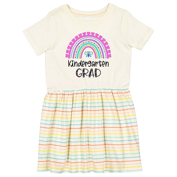 Inktastic Kindergarten Grad Graduation Rainbow Girls Toddler Dress