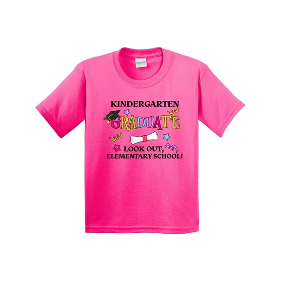Inktastic Kindergarten Graduate Look Out, Elementary School Youth T-Shirt