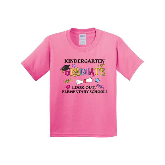 Inktastic Kindergarten Graduate Look Out, Elementary School Youth T-Shirt