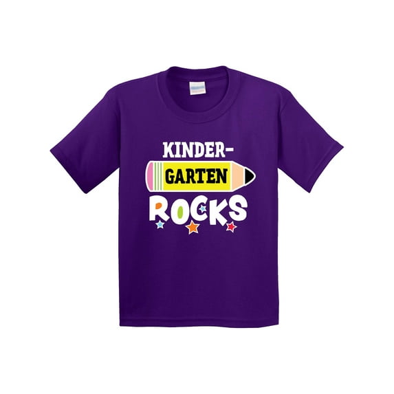 Inktastic Kindergarten Rocks with Pencil and Stars Youth T-Shirt