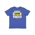 thumbnail image 1 of Inktastic Kindergarten Rocks with Pencil and Stars Youth T-Shirt, 1 of 5