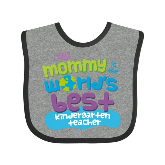 Inktastic Kindergarten Teacher Mom Boys or Girls Baby Bib