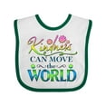 thumbnail image 1 of Inktastic Kindness Can Move the World- with flowers Boys or Girls Baby Bib, 1 of 4