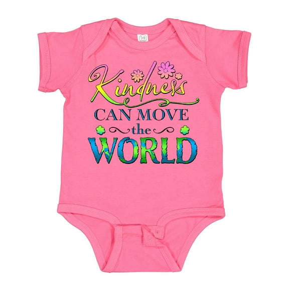 Inktastic Kindness Can Move the World- with flowers Boys or Girls Baby Bodysuit
