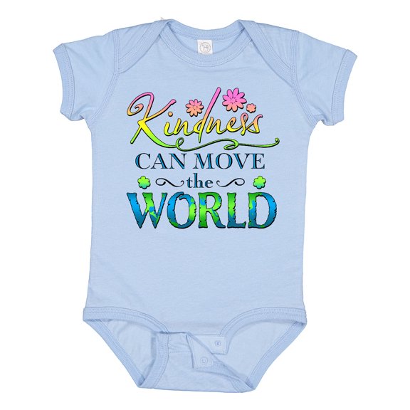 Inktastic Kindness Can Move the World- with flowers Boys or Girls Baby Bodysuit