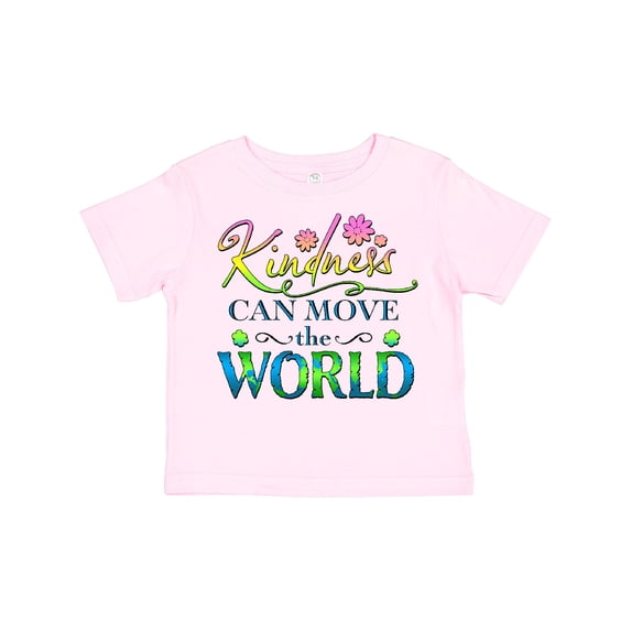 Inktastic Kindness Can Move the World- with flowers Boys or Girls Toddler T-Shirt