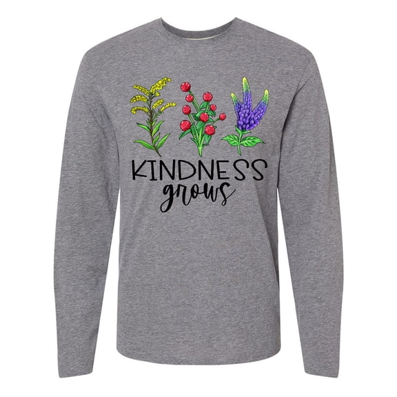 Inktastic Kindness Grows Wildflowers Long Sleeve T-Shirt