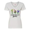 thumbnail image 1 of Inktastic Kindness Grows Wildflowers Women's V-Neck T-Shirt, 1 of 5