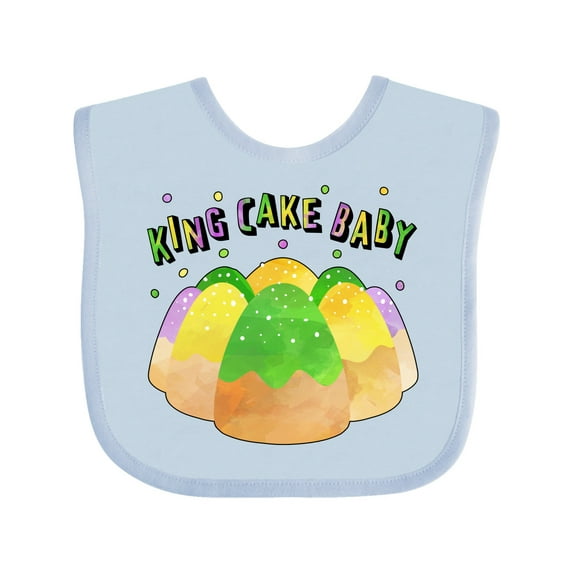 Inktastic King Cake Baby Mardi Gras Boys or Girls Baby Bib