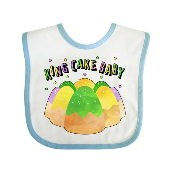 Inktastic King Cake Baby Mardi Gras Boys or Girls Baby Bib