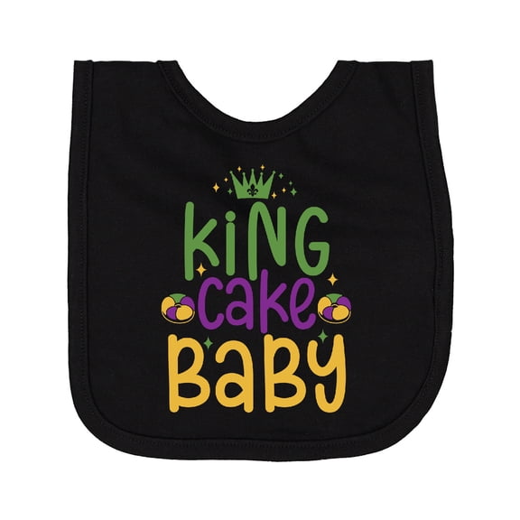 Inktastic King Cake Baby Mardi Gras Newborn Bib