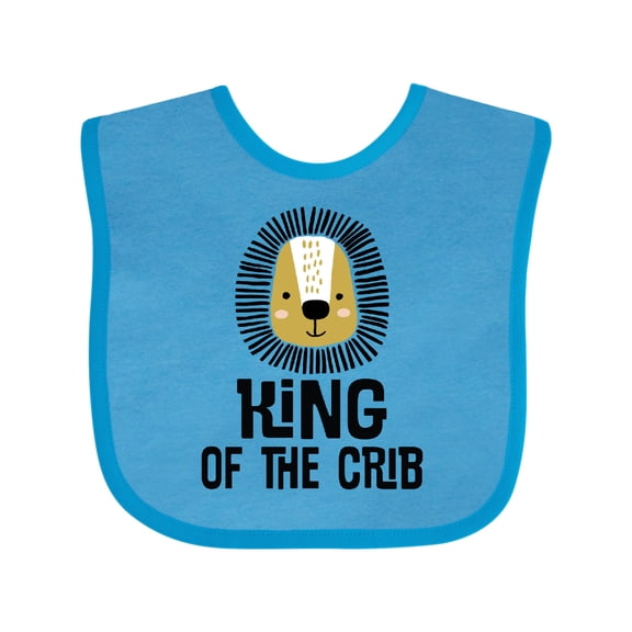 Inktastic King of the Crib Boys Lion Boys Baby Bib