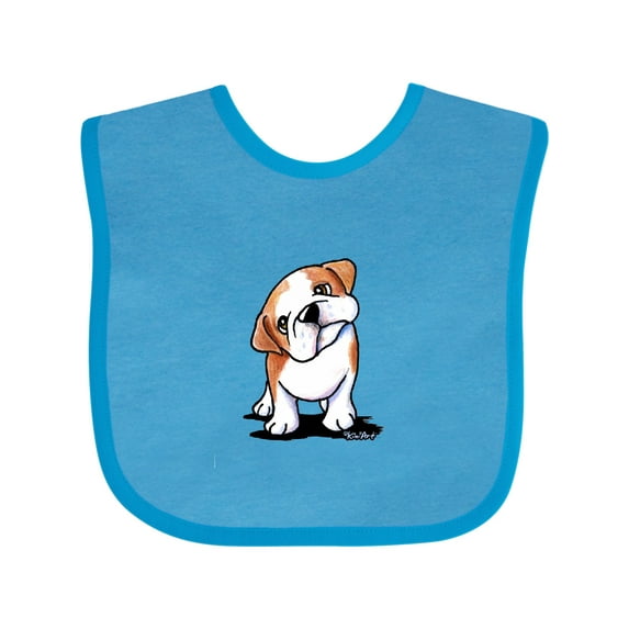 Inktastic KiniArt Bulldog Puppy Boys or Girls Baby Bib