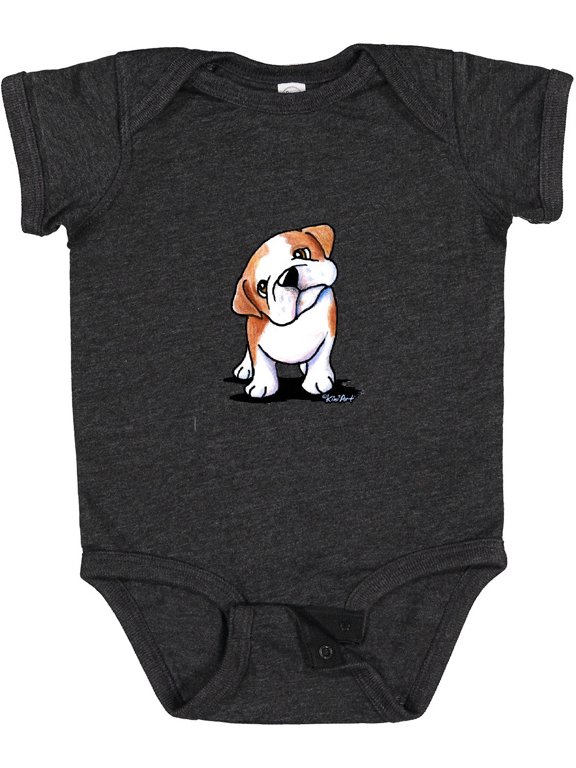 Inktastic Kiniart Bulldog Puppy Boys or Girls Baby Bodysuit