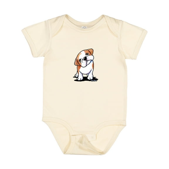 Inktastic Kiniart Bulldog Puppy Boys or Girls Baby Bodysuit