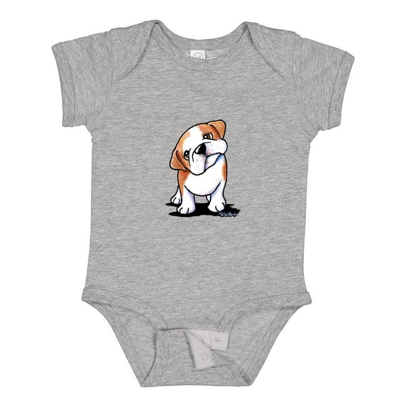 Inktastic Kiniart Bulldog Puppy Boys or Girls Baby Bodysuit