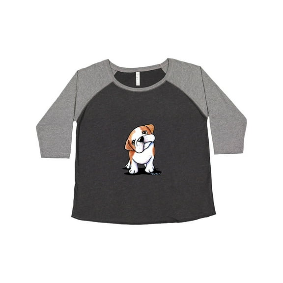 Inktastic KiniArt Bulldog Puppy Women's Plus Size T-Shirt