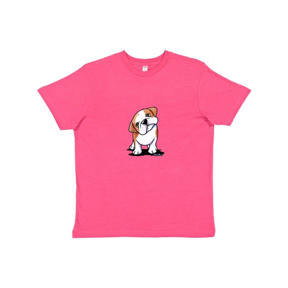 Inktastic KiniArt Bulldog Puppy Youth T-Shirt
