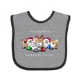 thumbnail image 1 of Inktastic KiniArt Christmas Pomeranians Boys or Girls Baby Bib, 1 of 4