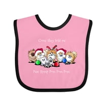 Inktastic KiniArt Christmas Pomeranians Boys or Girls Baby Bib