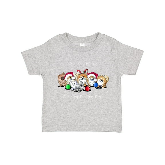 Inktastic KiniArt Christmas Pomeranians Boys or Girls Toddler T-Shirt