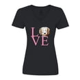 thumbnail image 1 of Inktastic KiniArt Doodle Love Women's V-Neck T-Shirt, 1 of 5