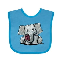 Inktastic Kiniart Elephant Boys or Girls Baby Bib