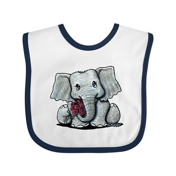 Inktastic Kiniart Elephant Boys or Girls Baby Bib