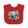 thumbnail image 1 of Inktastic Kiniart Elephant Boys or Girls Baby Bib, 1 of 4