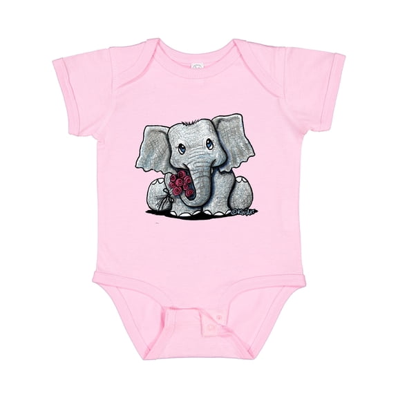 Inktastic KiniArt Elephant Boys or Girls Baby Bodysuit