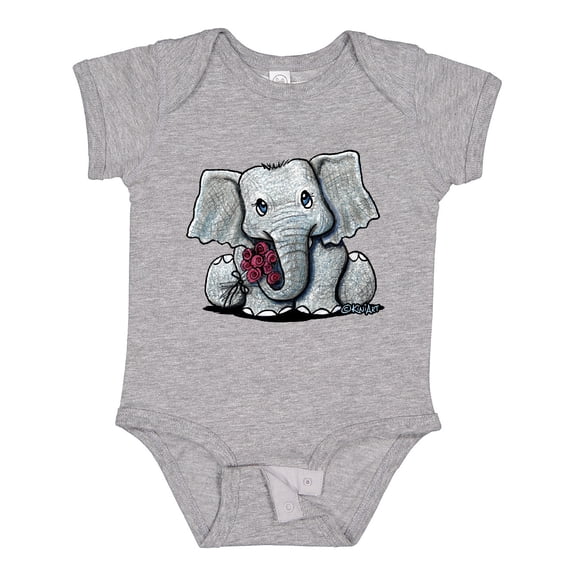 Inktastic KiniArt Elephant Boys or Girls Baby Bodysuit