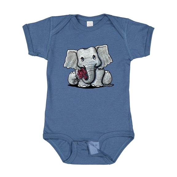 Inktastic KiniArt Elephant Boys or Girls Baby Bodysuit