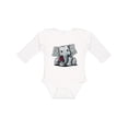 thumbnail image 1 of Inktastic KiniArt Elephant Boys or Girls Long Sleeve Baby Bodysuit, 1 of 5