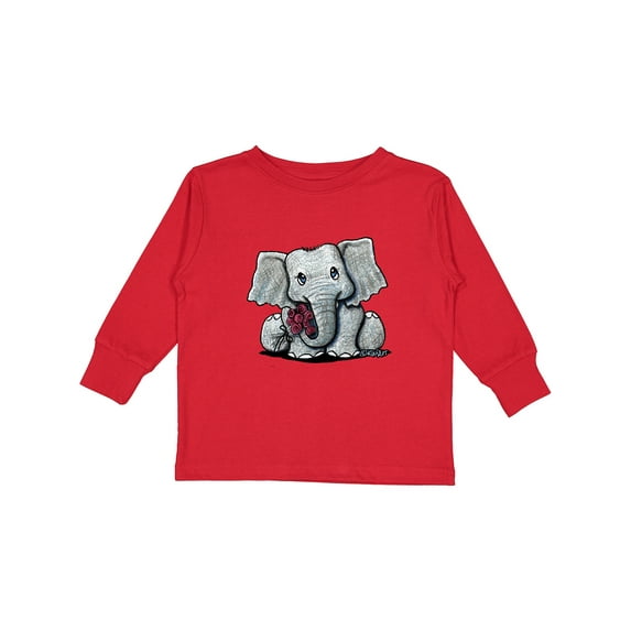 Inktastic Kiniart Elephant Boys or Girls Long Sleeve Toddler T-Shirt