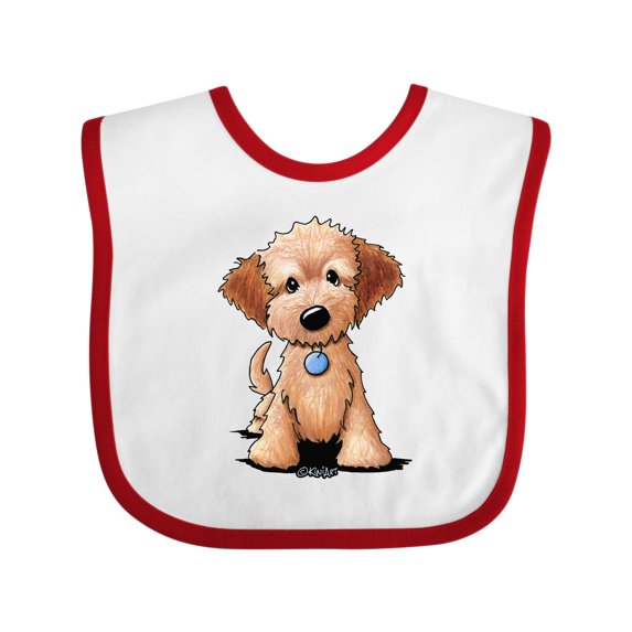 Inktastic Kiniart Mini Goldendoodle Boys or Girls Baby Bib