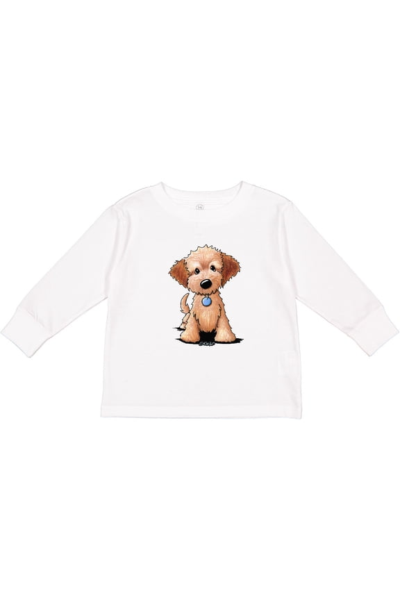 KiniArt Mini Goldendoodle Boys or Girls Long Sleeve Toddler T-Shirt