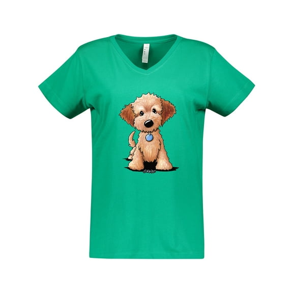 Inktastic KiniArt Mini Goldendoodle Women's V-Neck T-Shirt