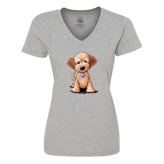 Inktastic KiniArt Mini Goldendoodle Women's V-Neck T-Shirt