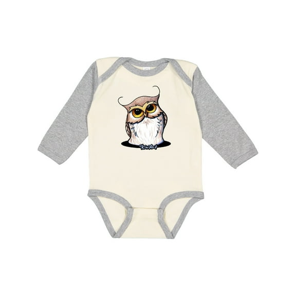 Inktastic KiniArt Owl Boys or Girls Long Sleeve Baby Bodysuit