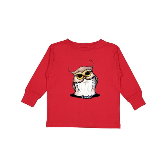 Inktastic KiniArt Owl Boys or Girls Long Sleeve Toddler T-Shirt