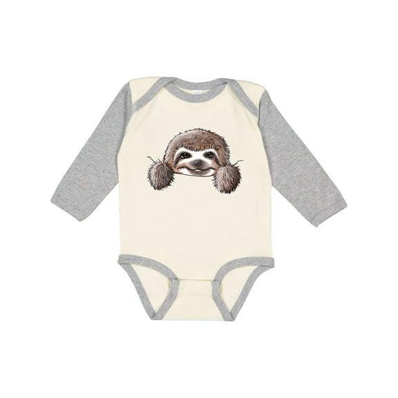 Inktastic Kiniart Sloth Boys or Girls Long Sleeve Baby Bodysuit